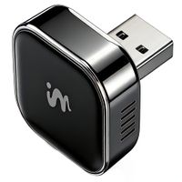 imoshion Mini Adapteur voiture 2-en-1 - CarPlay et Android Auto sans fil - Noir