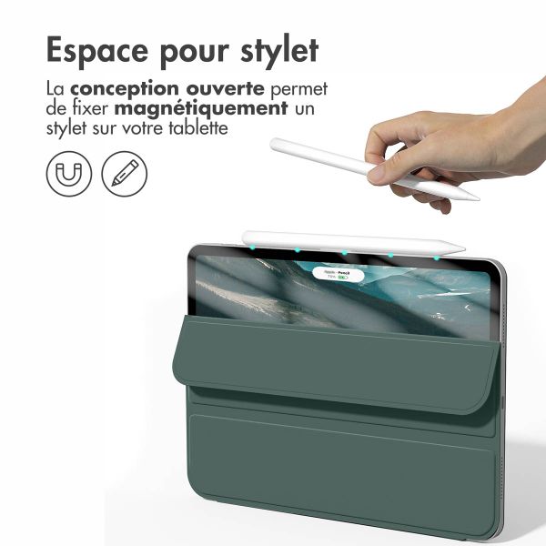 imoshion Magnetic etui de téléphone portefeuille Apple iPad Pro 11 (2022 / 2021 / 2020 / 2018) - Vert foncé