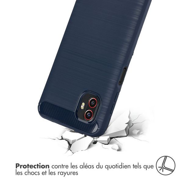 imoshion Coque Brushed Samsung Galaxy Xcover 6 Pro - Bleu foncé