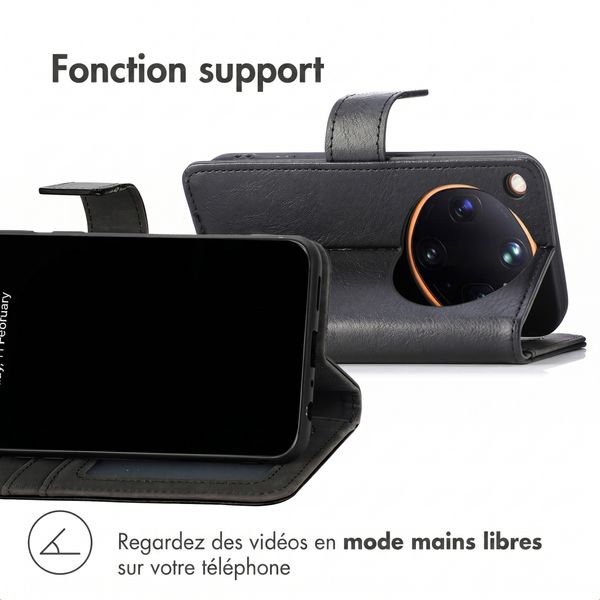 imoshion Étui de télephone portefeuille de luxe Oppo Find X9 Ultra - Noir