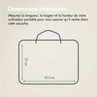 Accezz Leather Sac ordinateur 16 pouces - Cognac