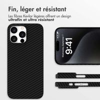 Accezz Coque Kevlar MagSafe Apple iPhone 15 Pro Max - Noir