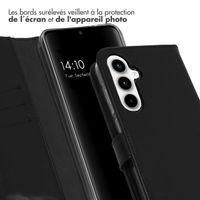 Selencia Étui portefeuille en cuir véritable Samsung Galaxy A55 - Noir