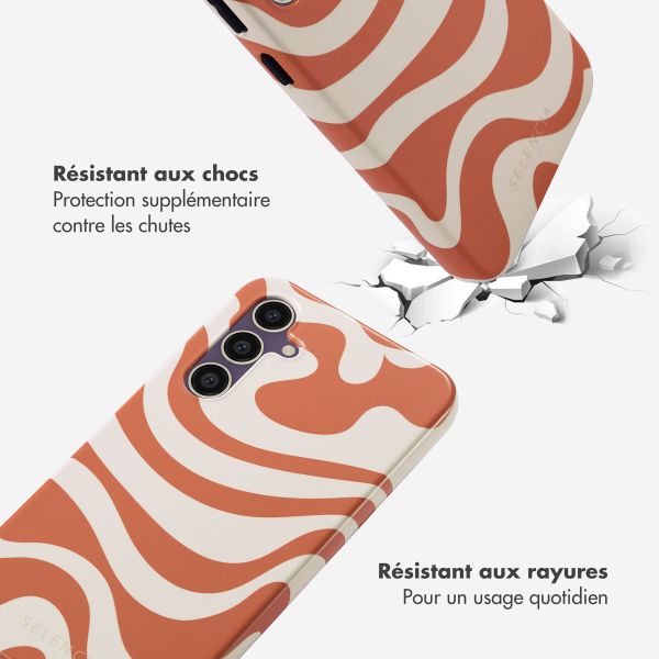 Selencia Coque arrière Vivid Tough Samsung Galaxy S23 FE - Dream Swirl Orange