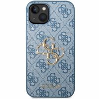 Guess Coque 4G Metal Logo Backcover iPhone 14 - Bleu