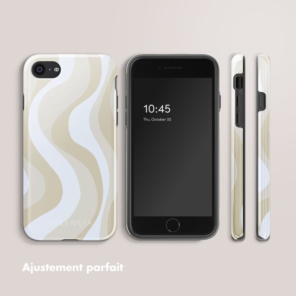 Selencia Coque arrière Vivid Apple iPhone SE (2022 / 2020) / 8 / 7 - Desert Waves Beige