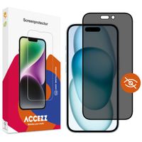 Accezz Protection d'écran en verre trempé Privacy Apple iPhone 14 Pro Max / 15 Plus / 16 Plus