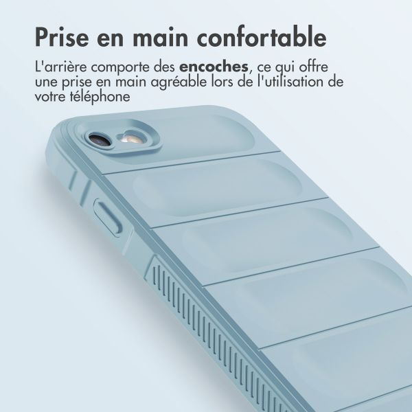 imoshion Coque arrière EasyGrip iPhone SE (2022 / 2020) / 8 / 7 - Bleu clair