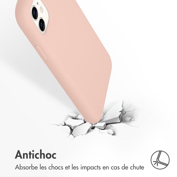 Accezz Coque Liquid Silicone Apple iPhone 11 - Rose