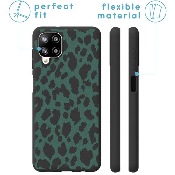 imoshion Coque Design Samsung Galaxy A12 - Léopard - Vert / Noir