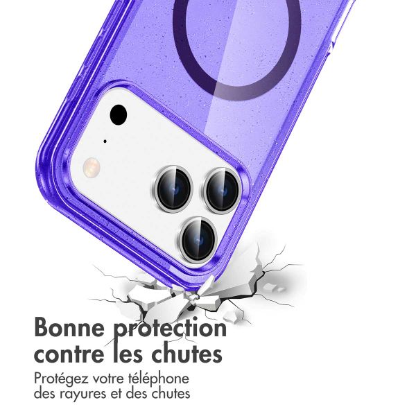 imoshion Coque Pailletée avec MagSafe Apple iPhone 17 Pro - Violet