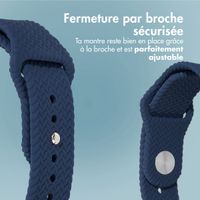 imoshion Bracelet en silicone tressé Apple Watch Series 1 à 10 / SE / Ultra (2) (44/45/46/49 mm) - Bleu foncé