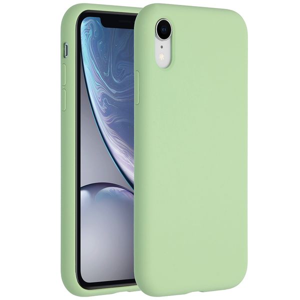 Accezz Coque Liquid Silicone iPhone Xr - Vert