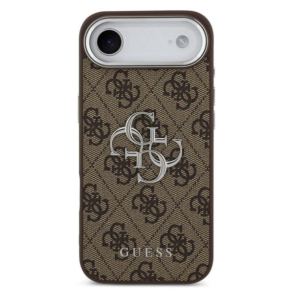 Guess Coque 4G Metal Logo Backcover Apple iPhone Air - Silver Edge - Brown