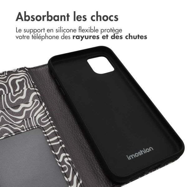 imoshion Étui de télephone portefeuille Design Apple iPhone 11 - Black And White