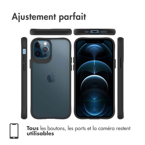 imoshion Coque Rugged Hybrid iPhone 12 (Pro) - Noir / Transparent