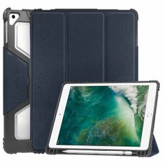 Accezz Coque tablette Rugged Trifold Apple iPad 6 (2018) 9.7 pouces / iPad 5 (2017) 9.7 pouces / Air 2 (2014)/Air 1 (2013) - Bleu foncé