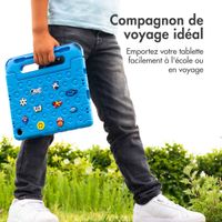 imoshion Coque kidsproof avec poupées amovibles Samsung Galaxy Tab A11 Plus / A9 Plus - Bleu