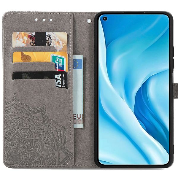 imoshion Etui de télephone Mandala Xiaomi Mi 11 Lite (5G/4G) / 11 Lite 5G NE - Gris
