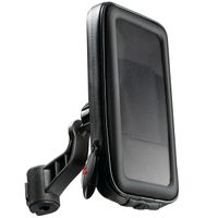 Lampa Support de téléphone scooter - Résistant aux éclaboussures - Fixation posurur rétroviseur et pare-brise - Noir