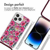 imoshion Coque Design avec cordon Apple iPhone 14 Pro - Flower Water