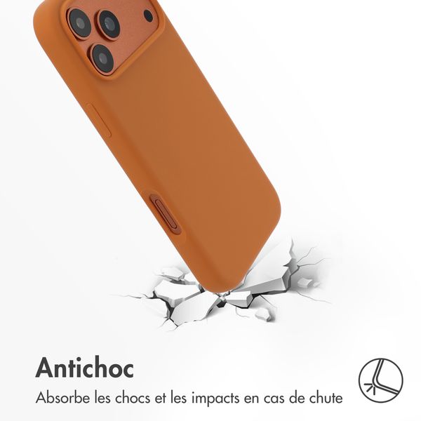 Accezz Coque Liquid Silicone avec MagSafe Apple iPhone 17 Pro Max - Sunset Daisy