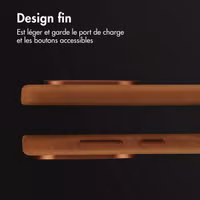 Accezz Coque MagSafe en cuir vintage Samsung Galaxy S25 Edge - Tabacco Cognac