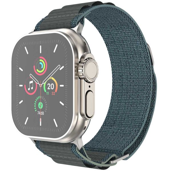 imoshion Bracelet en nylon Alpine Apple Watch Series 1 á 10 / SE / Ultra (2) (44/45/46/49 mm) - Bleu