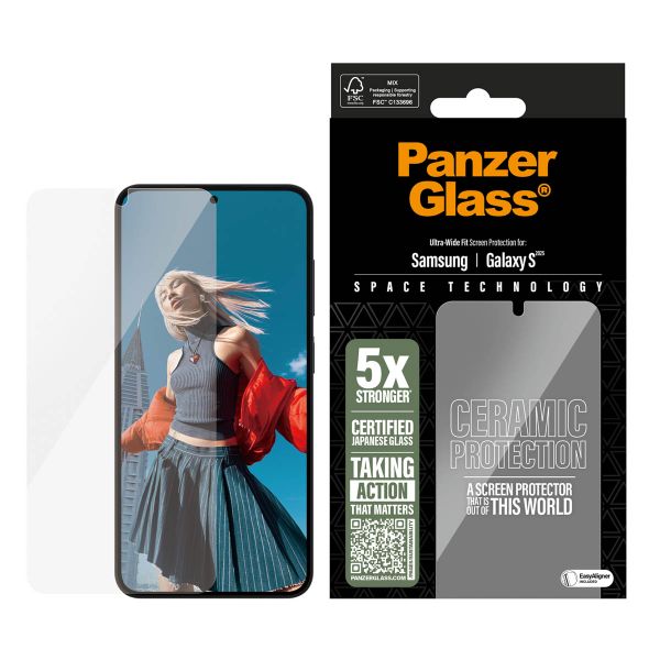 PanzerGlass Protecteur d'écran en céramique avec applicateur Samsung Galaxy S25