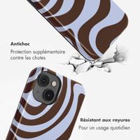 Selencia Coque arrière Vivid avec MagSafe Apple iPhone 14 - Dream Swirl Chocolate