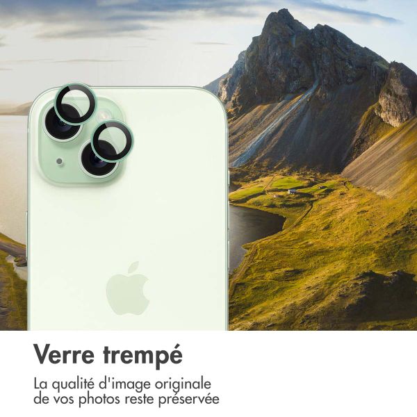 imoshion Lot de 2 protections d'objectif de caméra Apple iPhone 15 / 15 Plus - Green