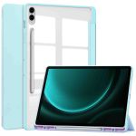 imoshion Coque tablette rigide Trifold Samsung Tab S10 Plus / Tab S9 FE Plus / Tab S9 Plus 12.4 pouces - Bleu clair