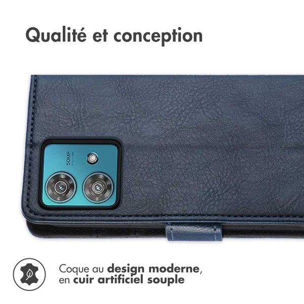 imoshion Étui de télephone portefeuille Motorola Moto G84 - Bleu foncé