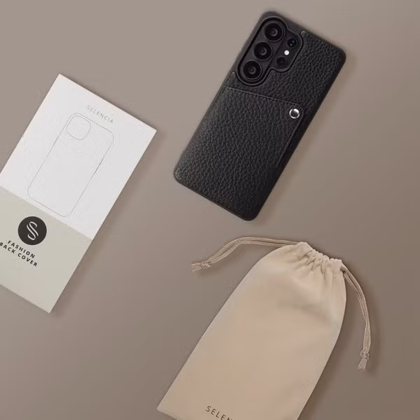 Selencia Coque Riva avec porte-cartes Samsung Galaxy S26 Ultra - Black