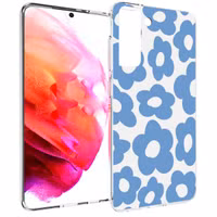 imoshion Coque Design Samsung Galaxy S21 FE - Retro Blue Flowers