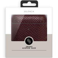 Selencia Coque Serpent Yara Apple AirPods 1 / 2 - Rouge foncé