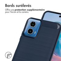 imoshion Coque Brushed Motorola Moto G34 - Bleu foncé