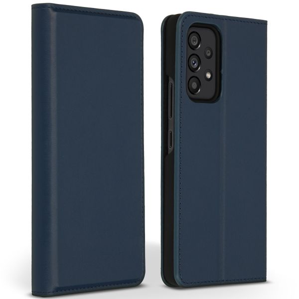 Accezz Étui de téléphone Slim Folio en cuir de qualité supérieure Samsung Galaxy A53 - Bleu foncé