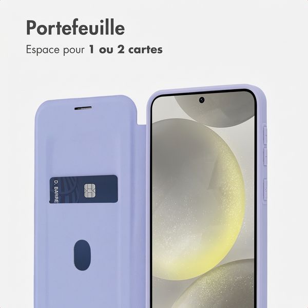 imoshion Bookcase transparente avec MagSafe Samsung Galaxy S25 / S24 - Lilas