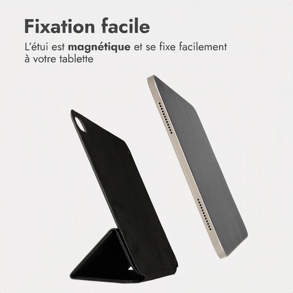 Accezz Coque tablette trifold en cuir Apple iPad 11 (2025) 11 pouces A16 / iPad 10 (2022) 10.9 pouces - Noir