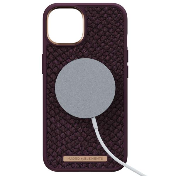 Njorð Collections Coque Salmon Leather MagSafe iPhone 14 - Rust