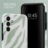 Selencia Coque arrière Vivid Tough Samsung Galaxy A15 (5G/4G) - Colorful Zebra Sage Green