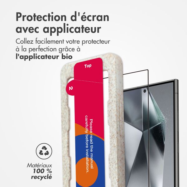 Accezz Protecteur d'écran intégral triple résistance avec applicateur Samsung Galaxy S24 Ultra