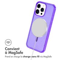 imoshion Coque Pailletée avec MagSafe Apple iPhone 15 Pro - Paillettes Violet