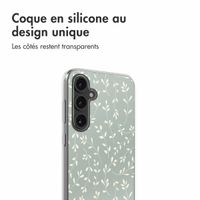 imoshion Coque design pour Samsung Galaxy S23 FE - Smoke Green Flowers