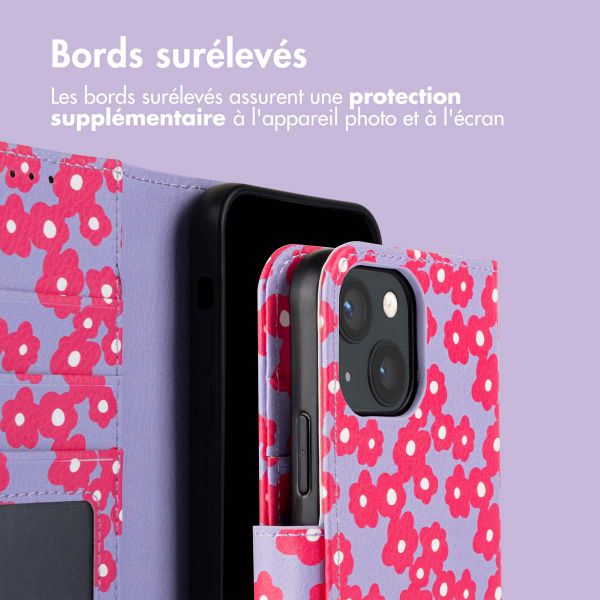 imoshion Étui de téléphone portefeuille Design iPhone 13 - Dusty Rose Blossoms