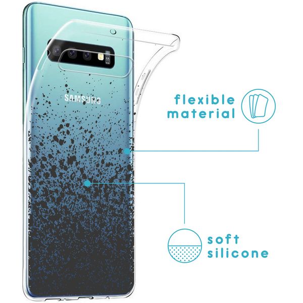 imoshion Coque Design Samsung Galaxy S10 - Eclaboussures - Noir