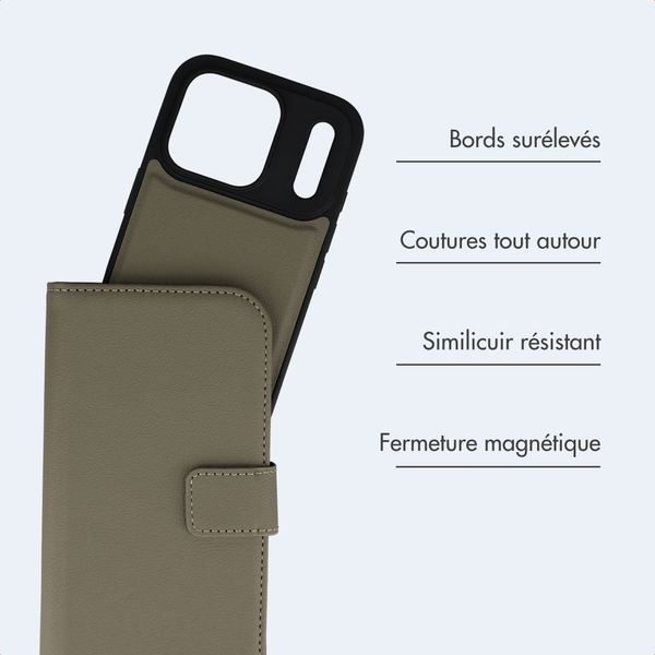 imoshion Étui portefeuille luxe 2-en-1 amovible Apple iPhone 17 Pro - Vert