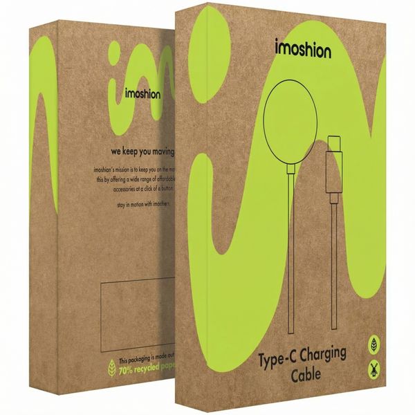 imoshion Câble de chargement Apple Watch USB-C et USB-A - 0,5 mètre - Blanc