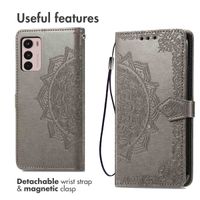 imoshion Etui de téléphone portefeuille Mandala Motorola Moto G42 - Gris